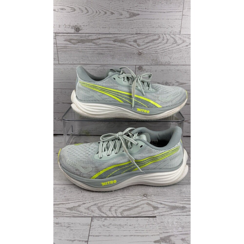 PUMA Velocity Nitro 3 Green Blue Yellow Women's Size 8.5 Running Shoes #385